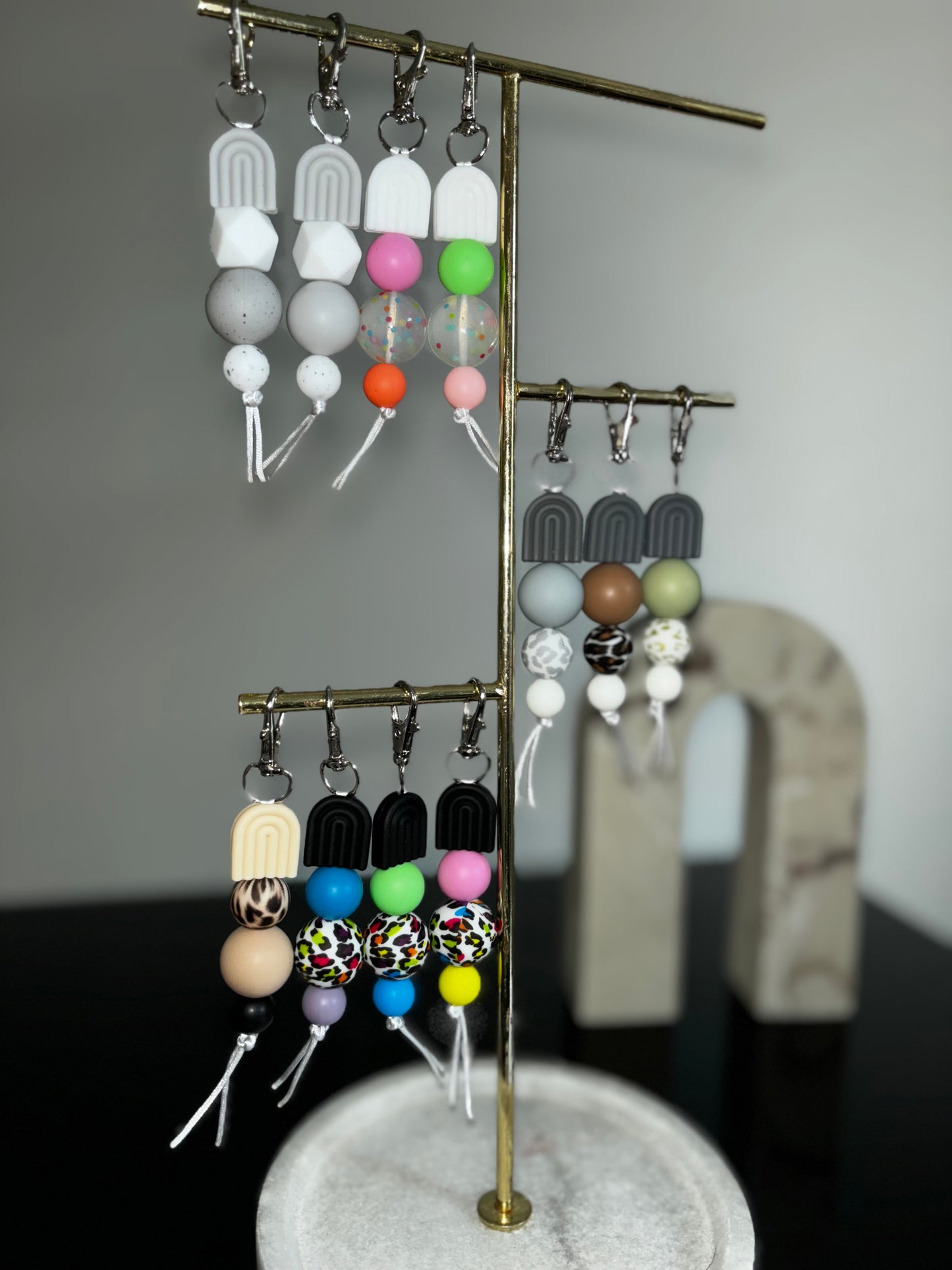 Slim rainbow keychain